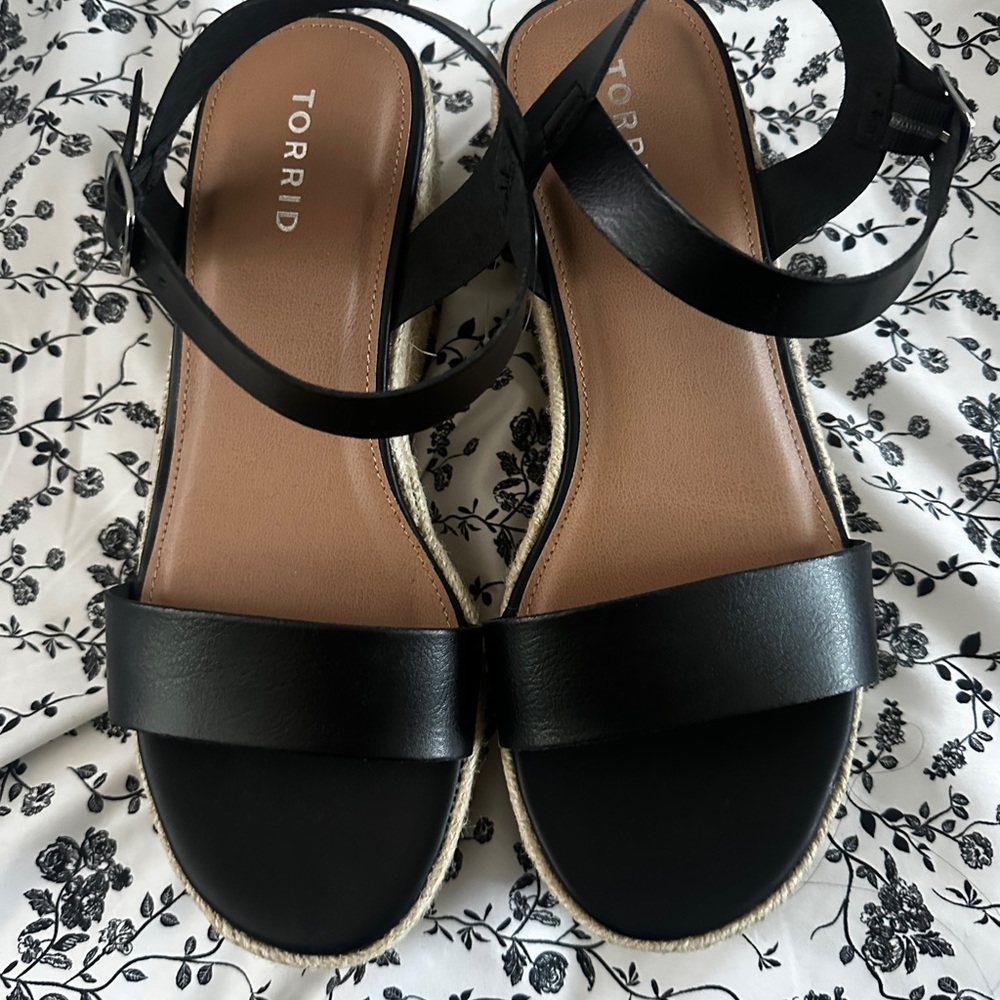 Torrid Black Strappy Sandals